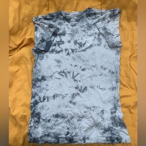 Small Gray and White Tye-Dye Short Sleeve